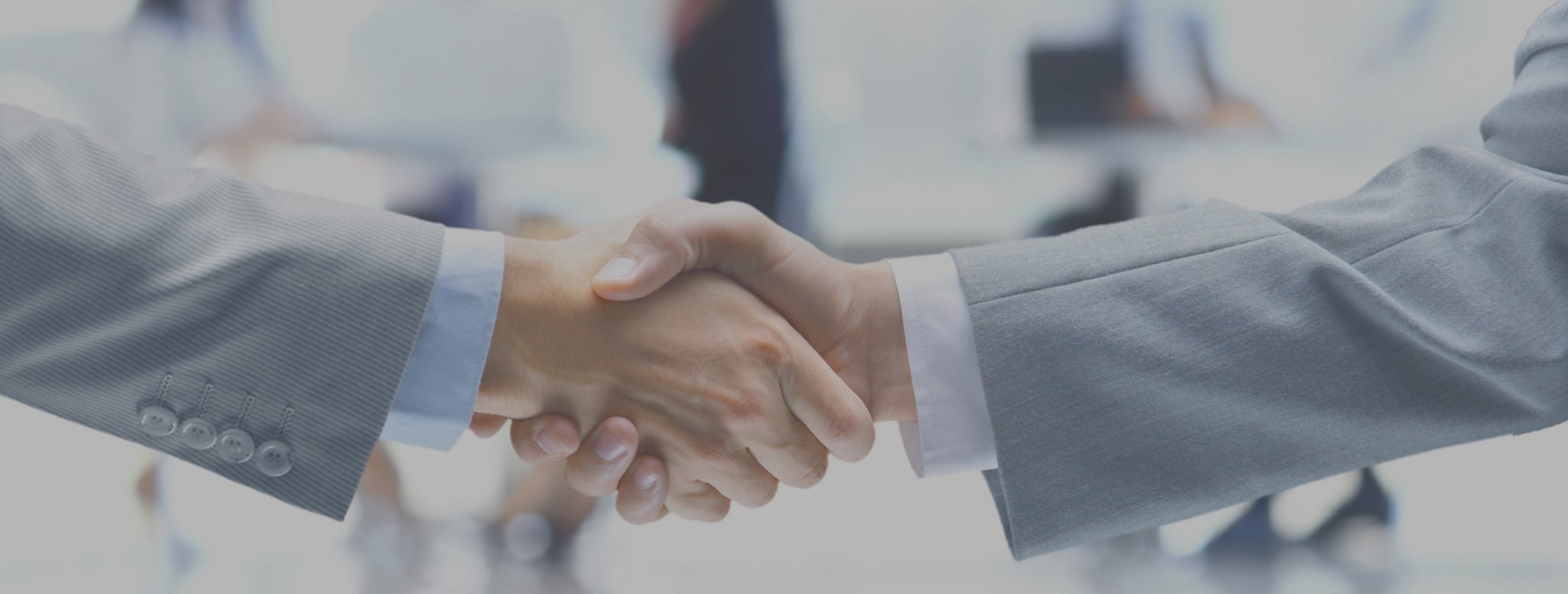 Two professionals shaking hands on a secure agreement